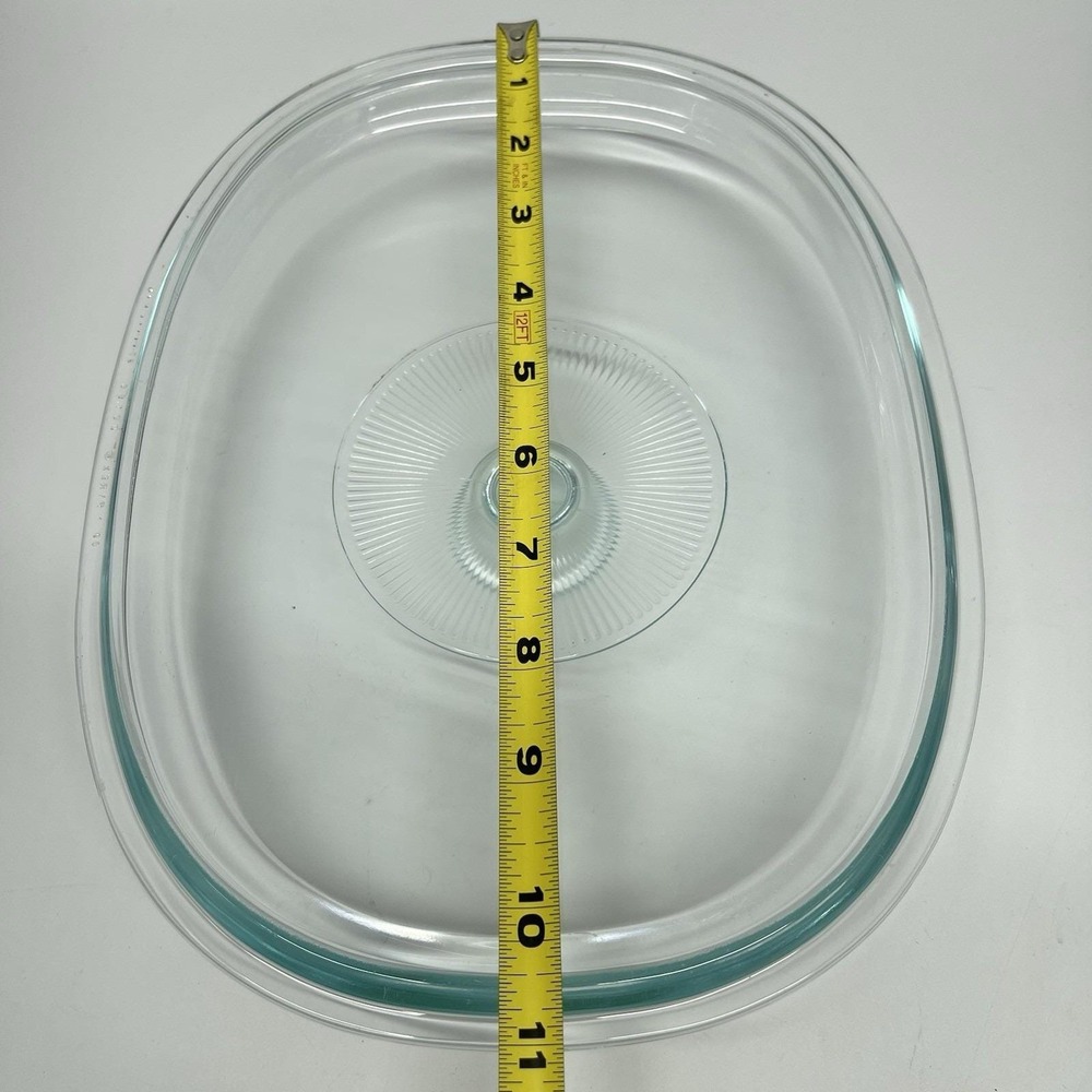 Pyrex Lid DC1.5C Clear Glass Oval Lid 11" X 8.5" Corning Ware Casserole Dishes - Picture 7 of 8